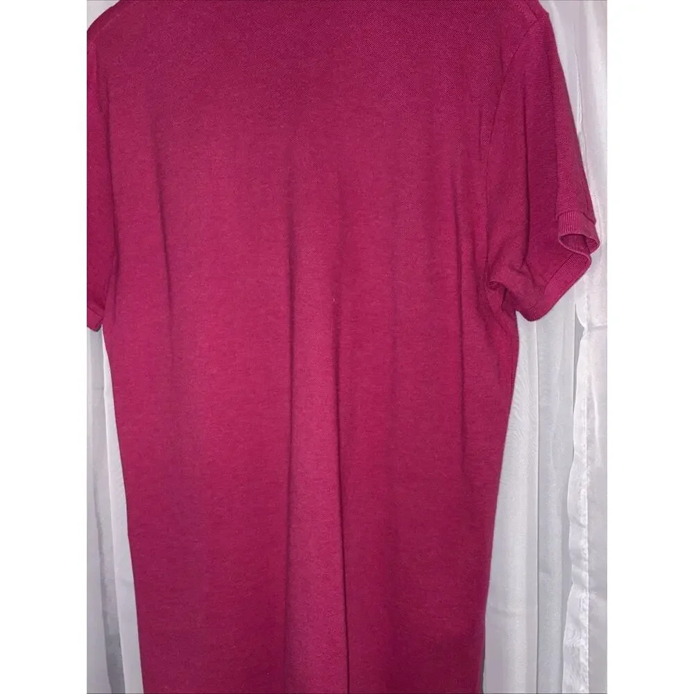 Polo Ralph Lauren Polo Shirt Men’s Sz L Slim Knit Short Sleeve Pink Golf Summer